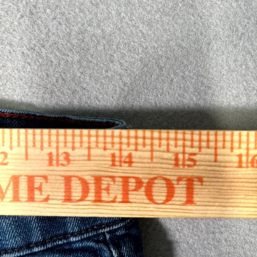 Tommy Hilfiger Jeans‎ Womens 14 Blue Denim Medium Wash Whiskering Straight Leg